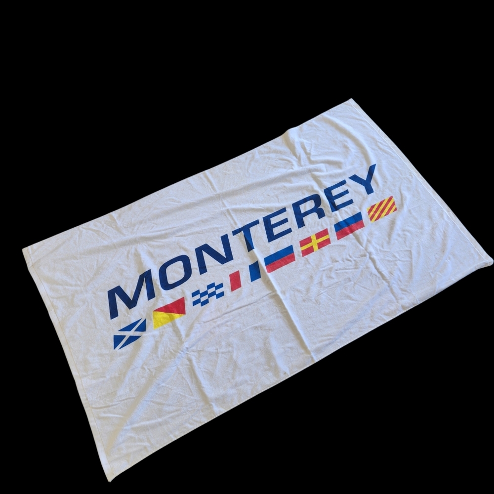 Monterey Boats Nautical Flags  Large Beach Towel Yachting Sport Boat 60"×36" - Picture 3 of 12
